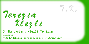 terezia klezli business card