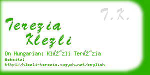 terezia klezli business card